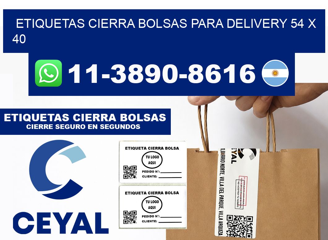ETIQUETAS CIERRA BOLSAS PARA DELIVERY 54 x 40