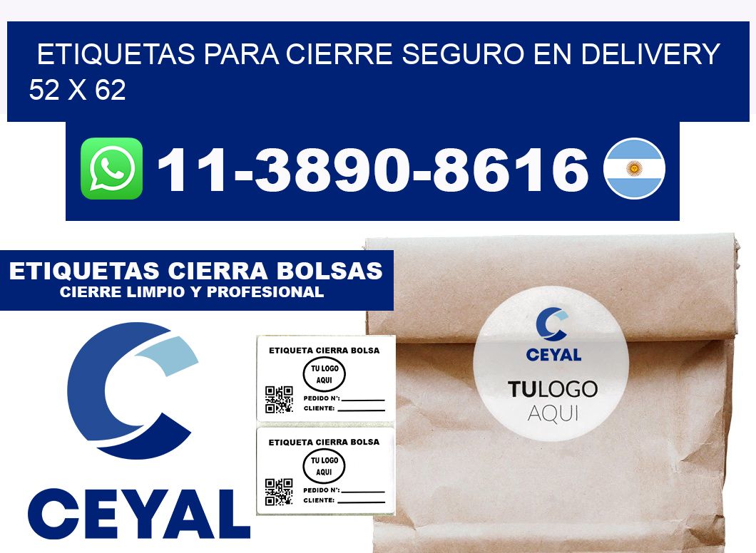 ETIQUETAS PARA CIERRE SEGURO EN DELIVERY 52 x 62