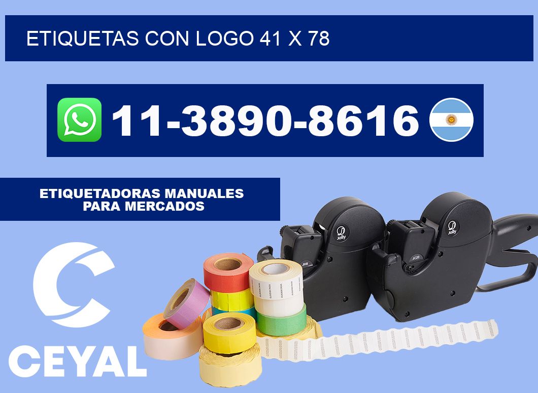 Etiquetas con logo 41 x 78