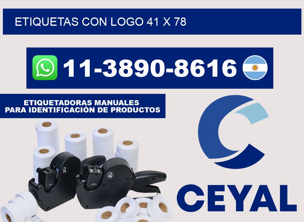 Etiquetas con logo 41 x 78
