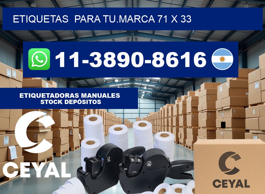 Etiquetas  para tu.marca 71 x 33