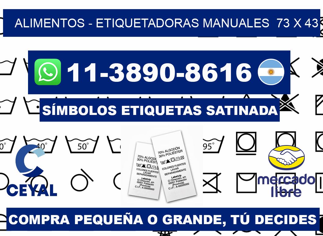 alimentos - Etiquetadoras Manuales  73 x 43