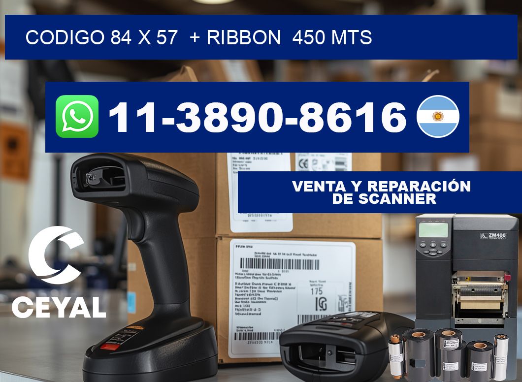 codigo 84 x 57 + ribbon 450 mts