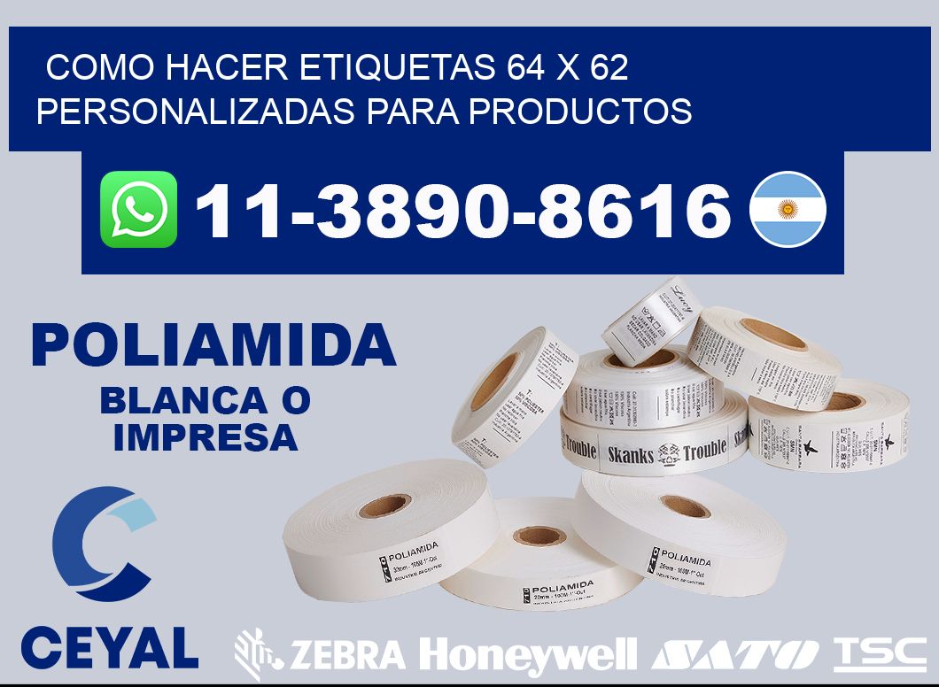 como hacer etiquetas 64 x 62 personalizadas para productos