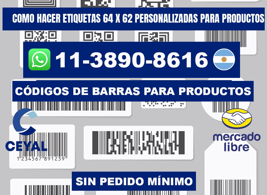como hacer etiquetas 64 x 62 personalizadas para productos