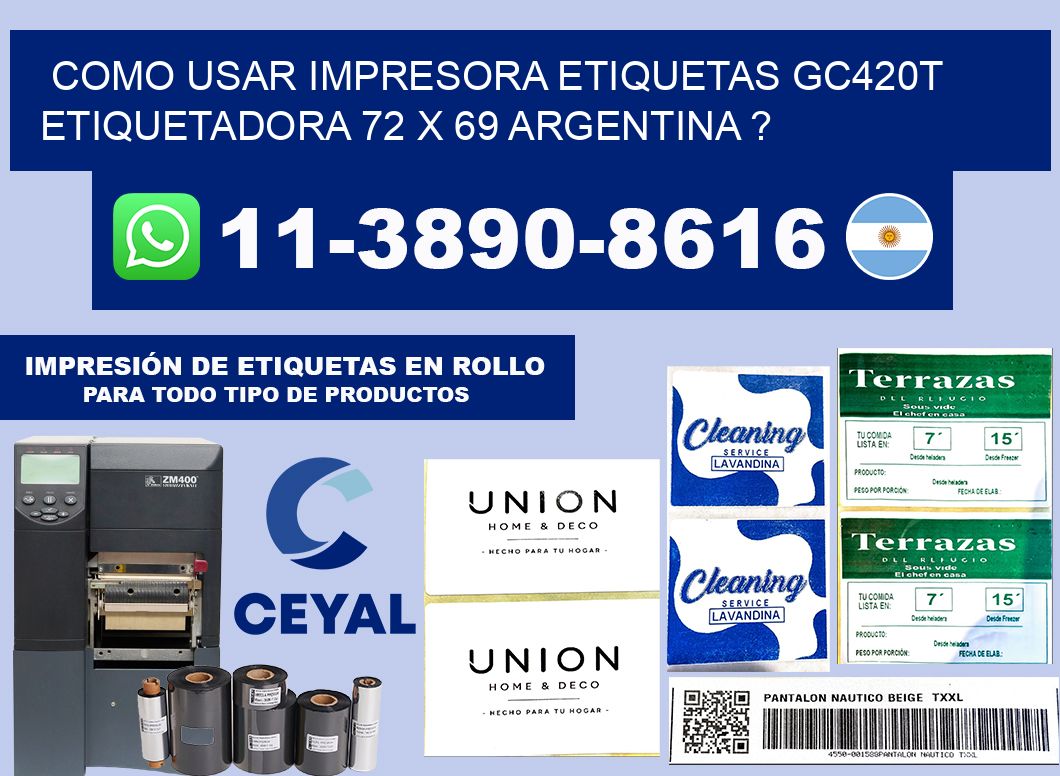 como usar impresora etiquetas gc420t etiquetadora 72 x 69 argentina ?