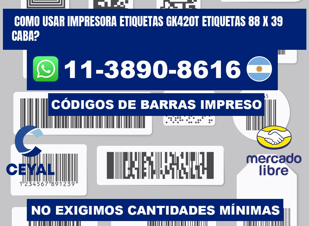 como usar impresora etiquetas gk420t etiquetas 88 x 39 CABA?