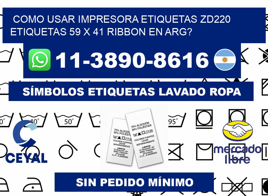 como usar impresora etiquetas zd220 etiquetas 59 x 41 ribbon en ARG?