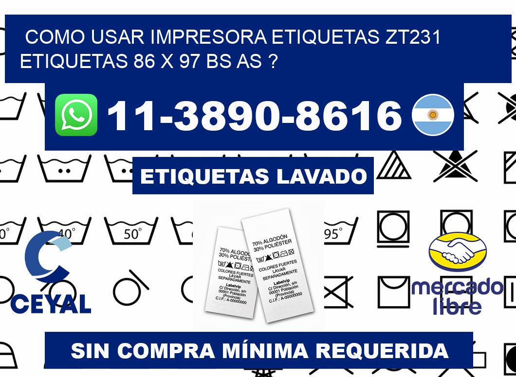 como usar impresora etiquetas zt231 etiquetas 86 x 97 BS AS ?