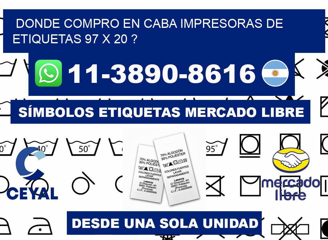 donde compro en CABA impresoras de etiquetas 97 x 20 ?