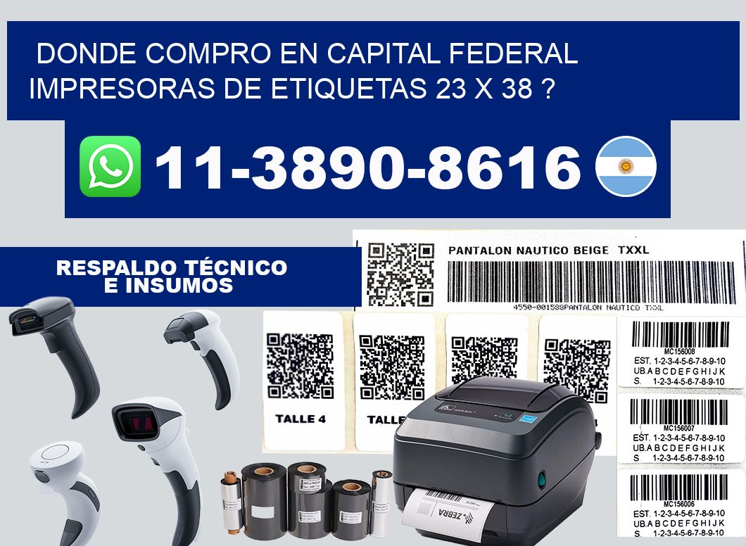 donde compro en capital federal impresoras de etiquetas 23 x 38 ?