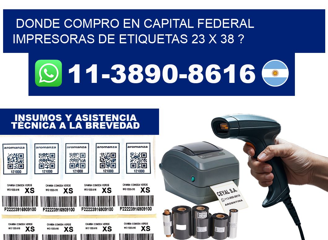 donde compro en capital federal impresoras de etiquetas 23 x 38 ?