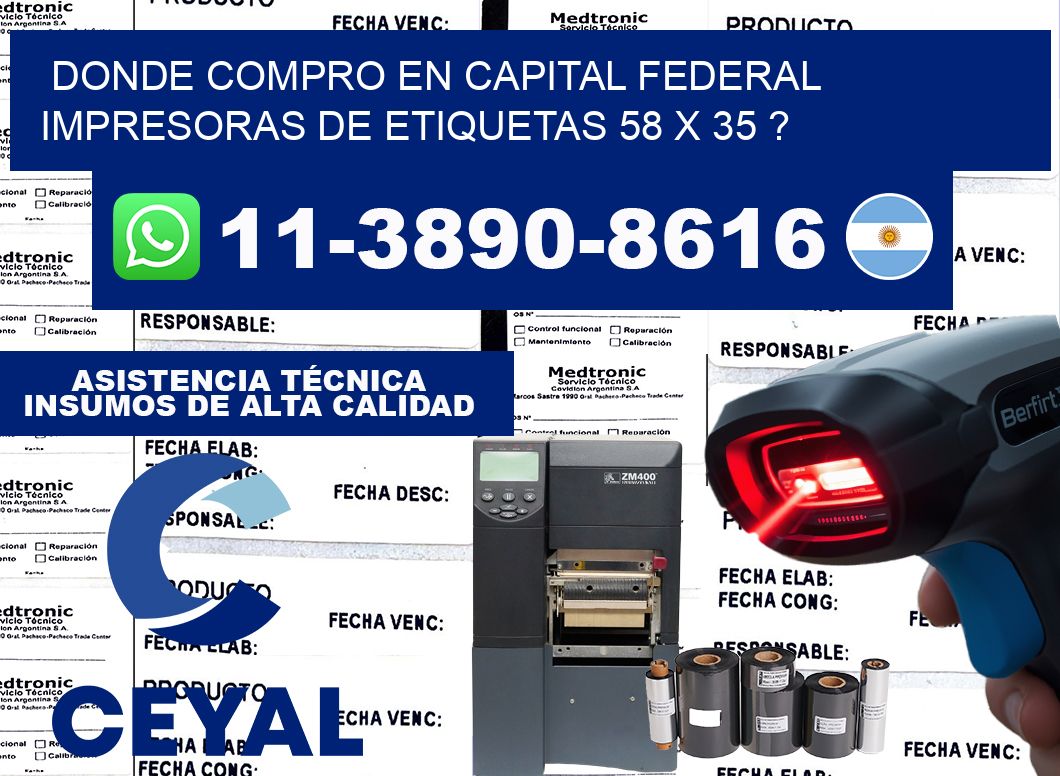 donde compro en capital federal impresoras de etiquetas 58 x 35 ?