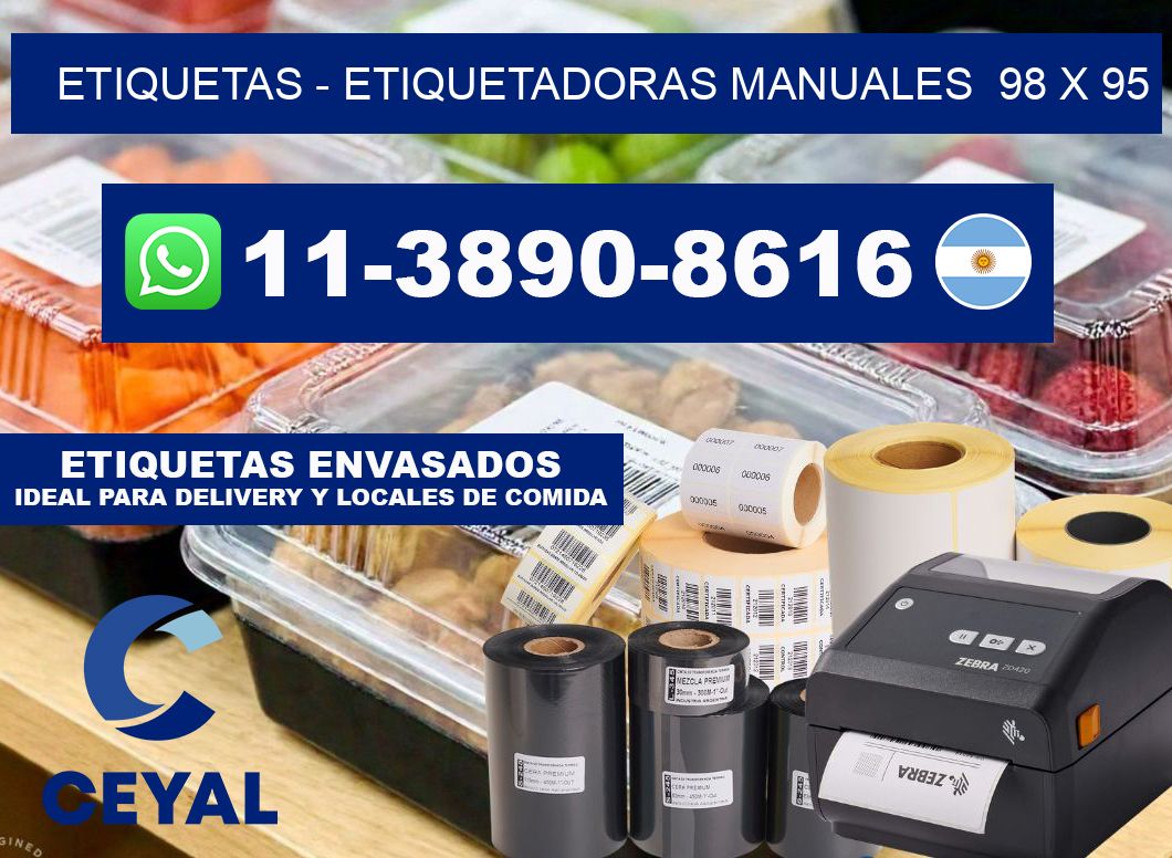 etiquetas - Etiquetadoras Manuales  98 x 95