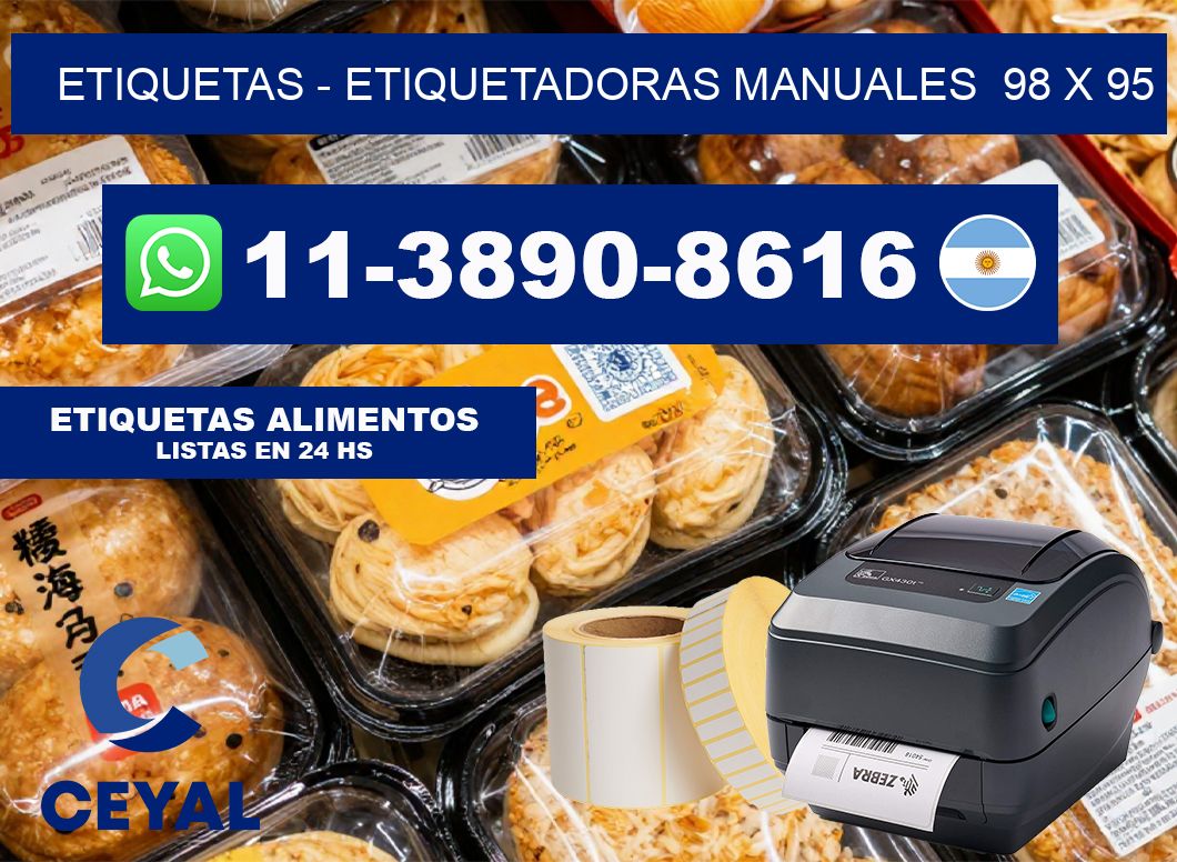 etiquetas - Etiquetadoras Manuales  98 x 95