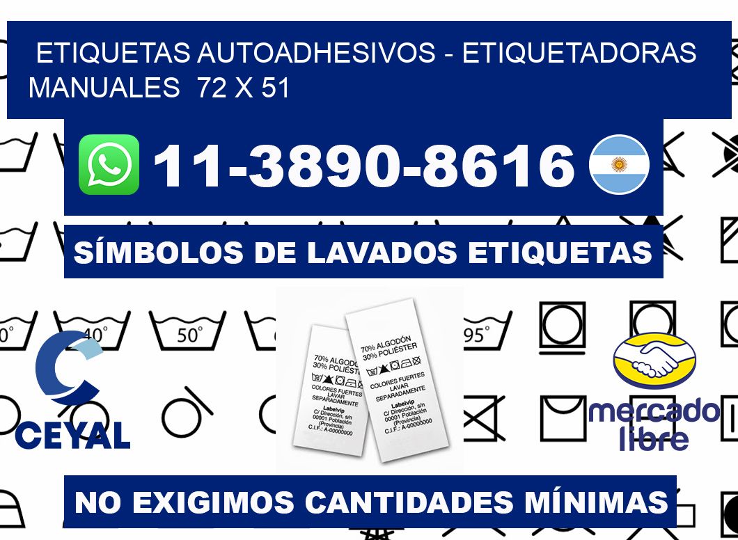 etiquetas autoadhesivos - Etiquetadoras Manuales  72 x 51
