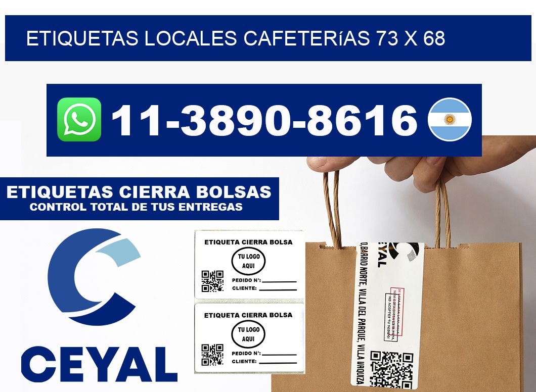 etiquetas locales cafeterías 73 x 68
