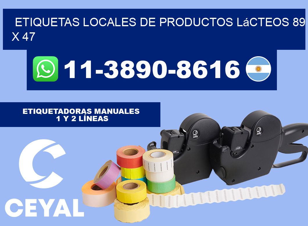 etiquetas locales de productos lácteos 89 x 47