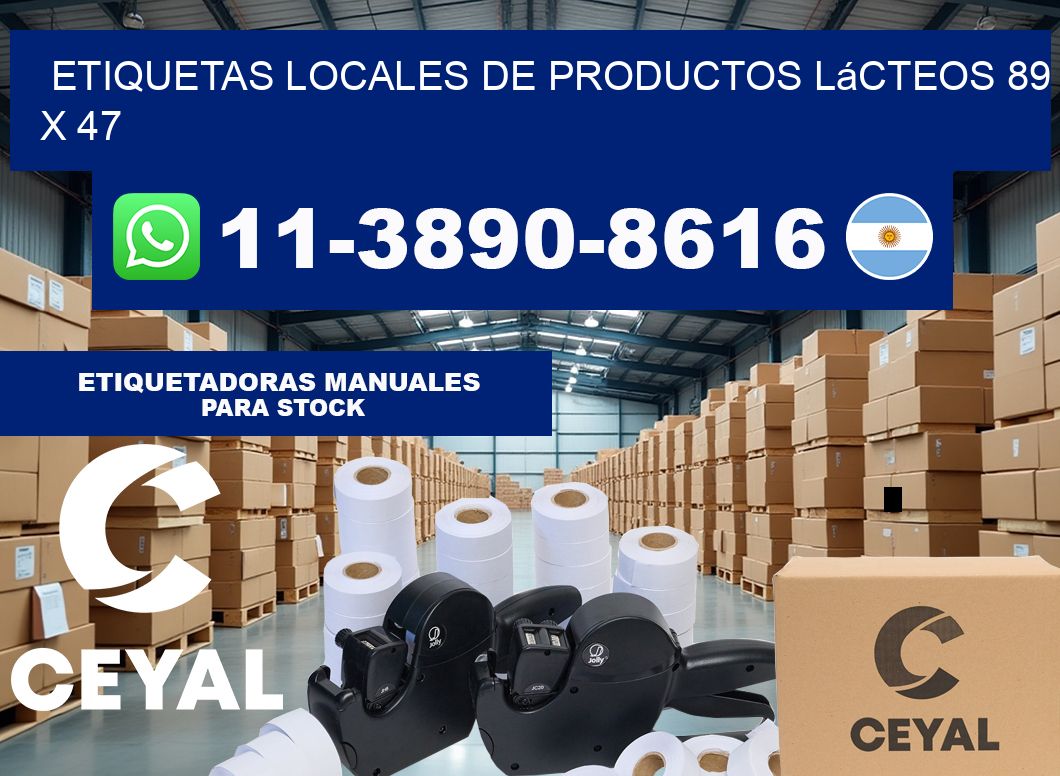 etiquetas locales de productos lácteos 89 x 47