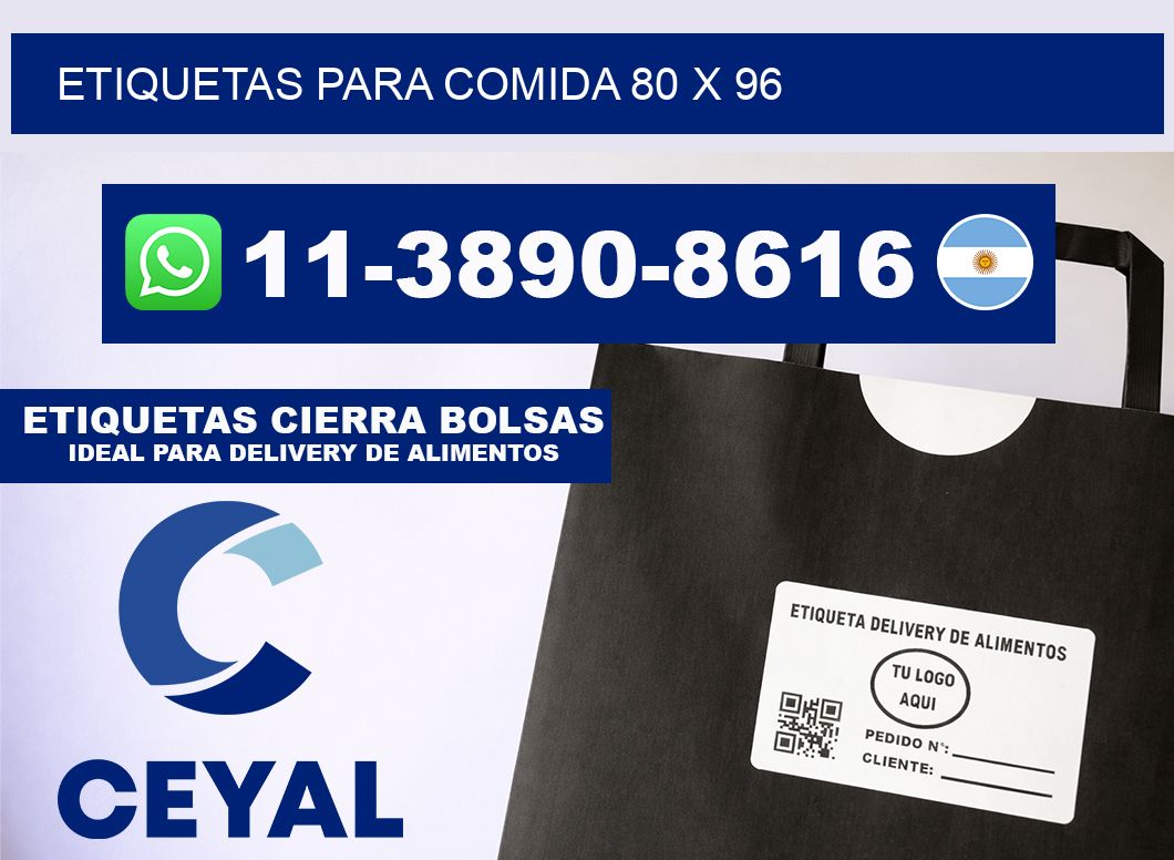 etiquetas para comida 80 x 96