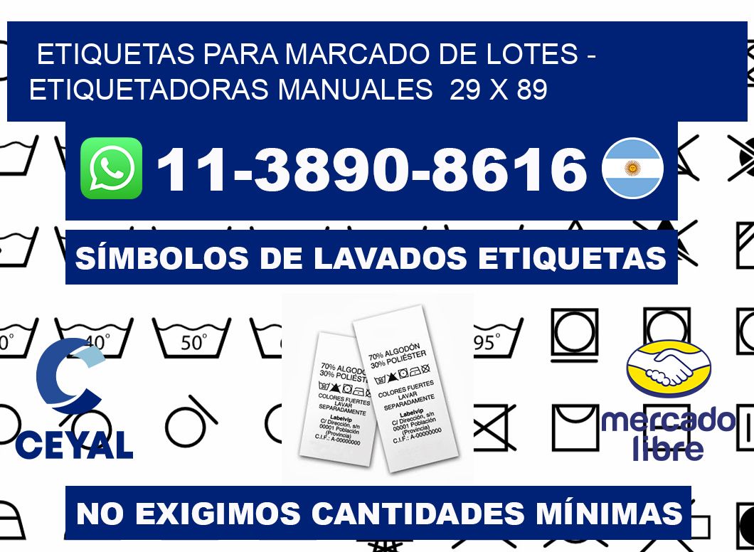 etiquetas para marcado de lotes - Etiquetadoras Manuales  29 x 89
