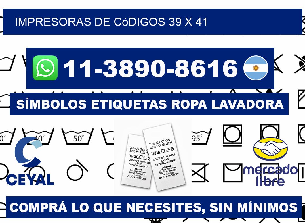 impresoras de códigos 39 x 41