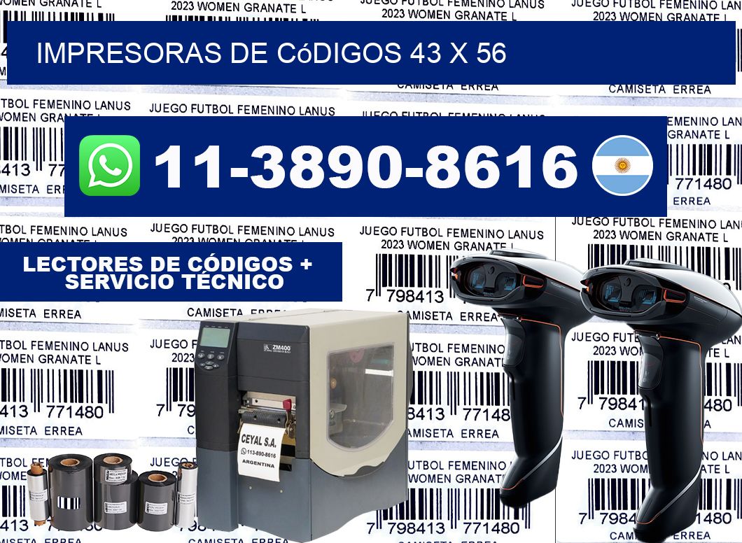 impresoras de códigos 43 x 56