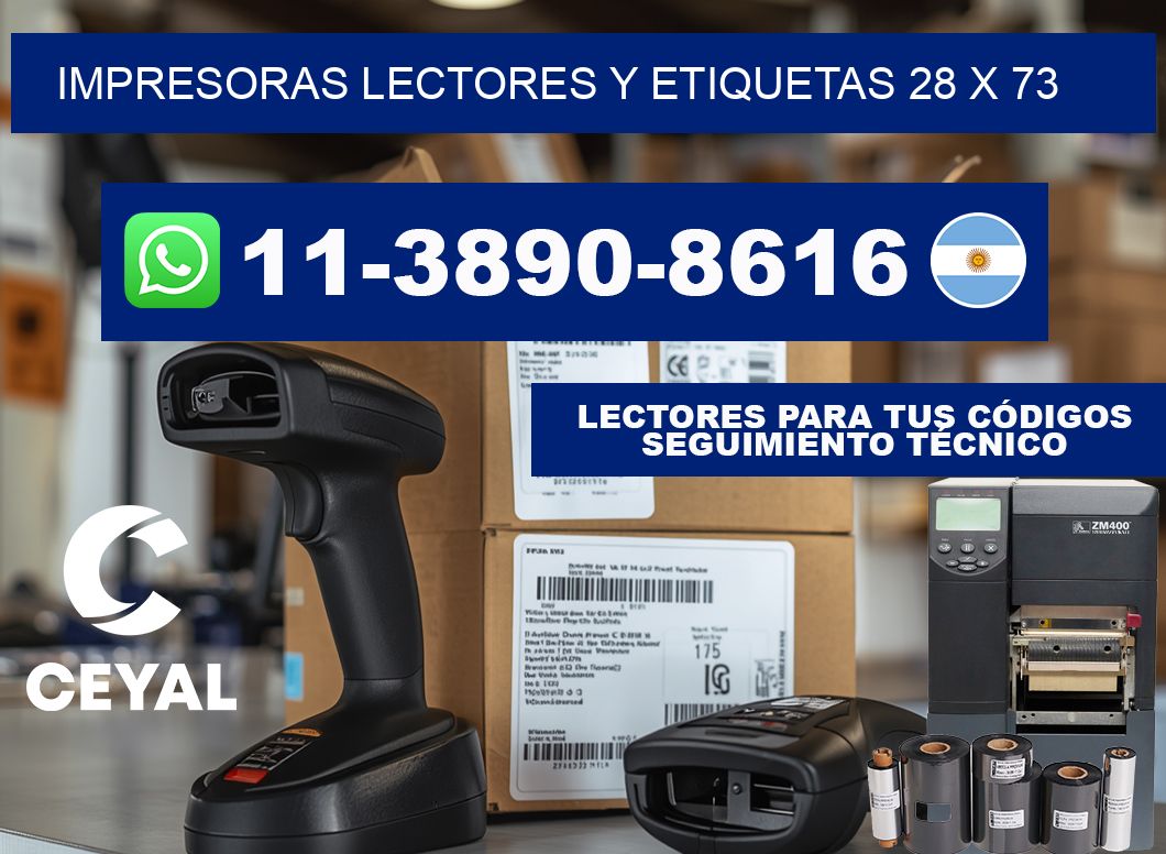 impresoras lectores y etiquetas 28 x 73