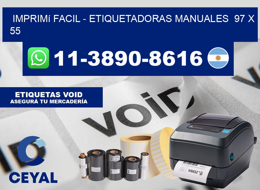 imprimí facil - Etiquetadoras Manuales 97 x 55
