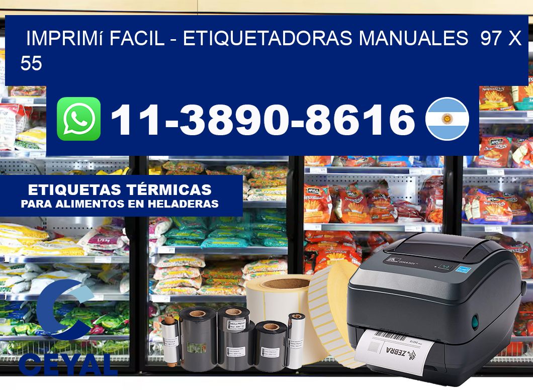 imprimí facil – Etiquetadoras Manuales  97 x 55