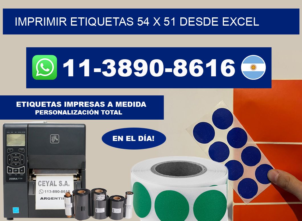 imprimir etiquetas 54 x 51 desde excel