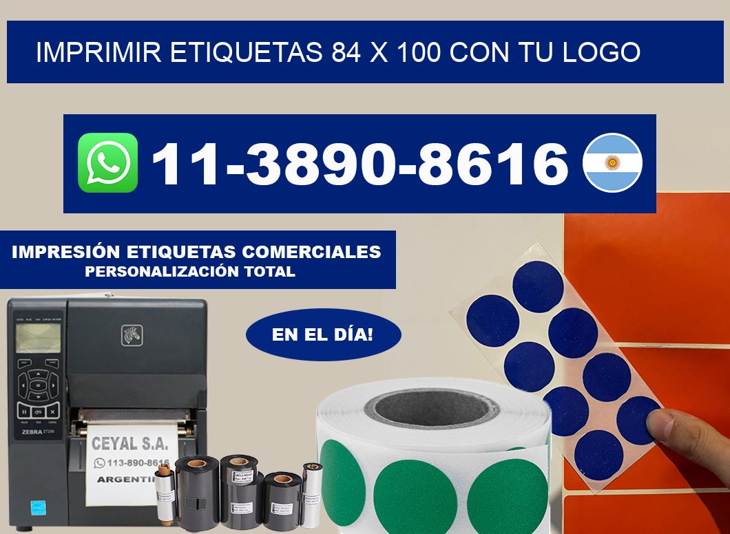 imprimir etiquetas 84 x 100 con tu logo