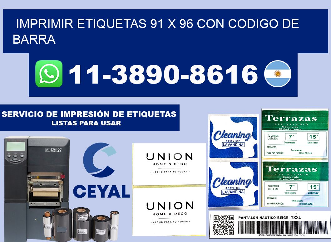 imprimir etiquetas 91 x 96 con codigo de barra