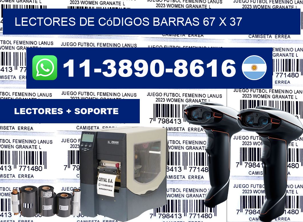 lectores de códigos barras 67 x 37