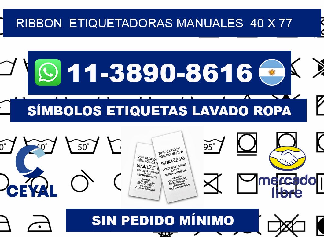 ribbon Etiquetadoras Manuales 40 x 77