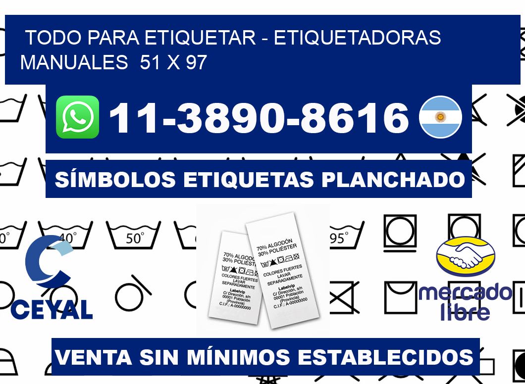todo para etiquetar - Etiquetadoras Manuales  51 x 97