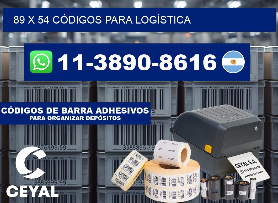 89 x 54 CÓDIGOS PARA LOGÍSTICA