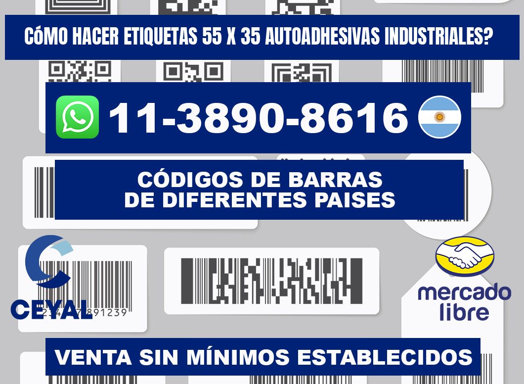 Cómo hacer etiquetas 55 x 35 autoadhesivas industriales?