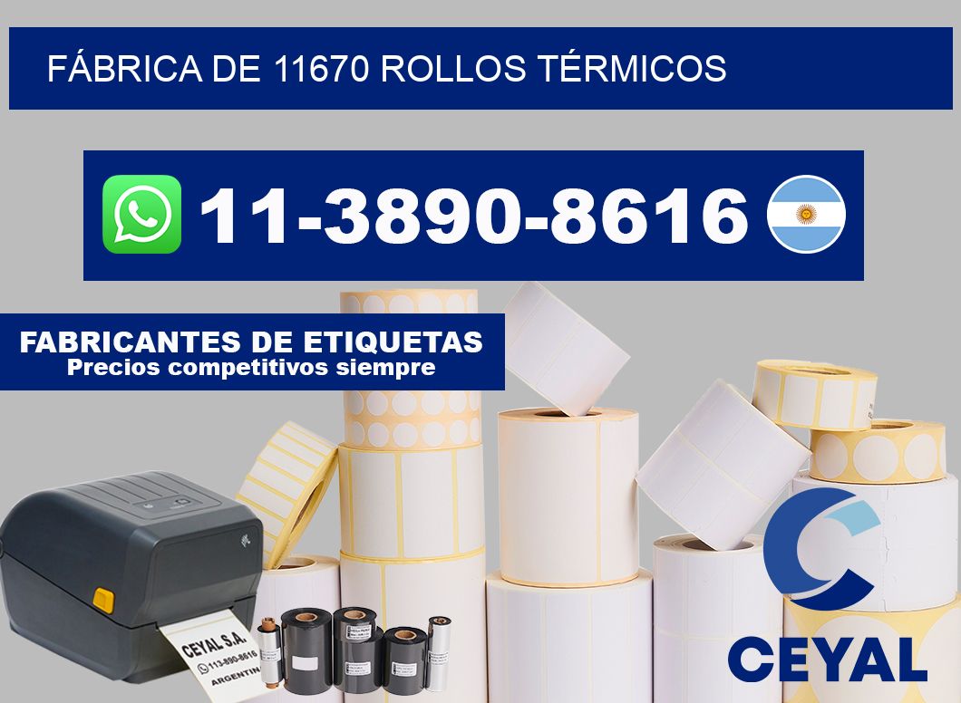 FÁBRICA DE 11670 ROLLOS TÉRMICOS
