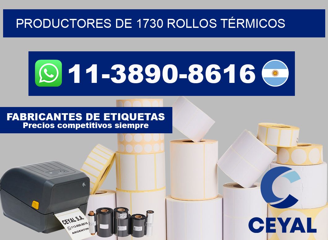 PRODUCTORES DE 1730 ROLLOS TÉRMICOS