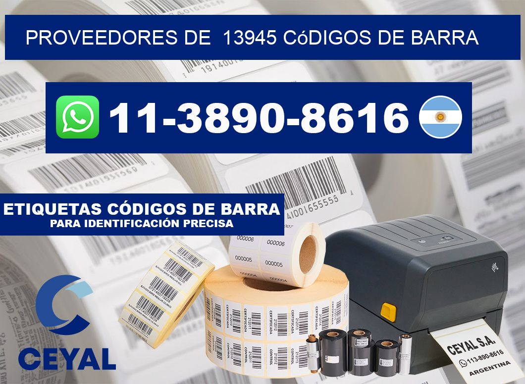 Proveedores de 13945 códigos de barra