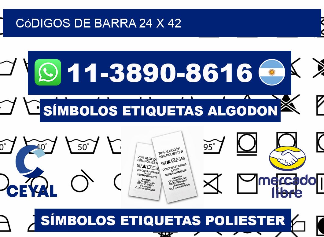 códigos de barra 24 x 42