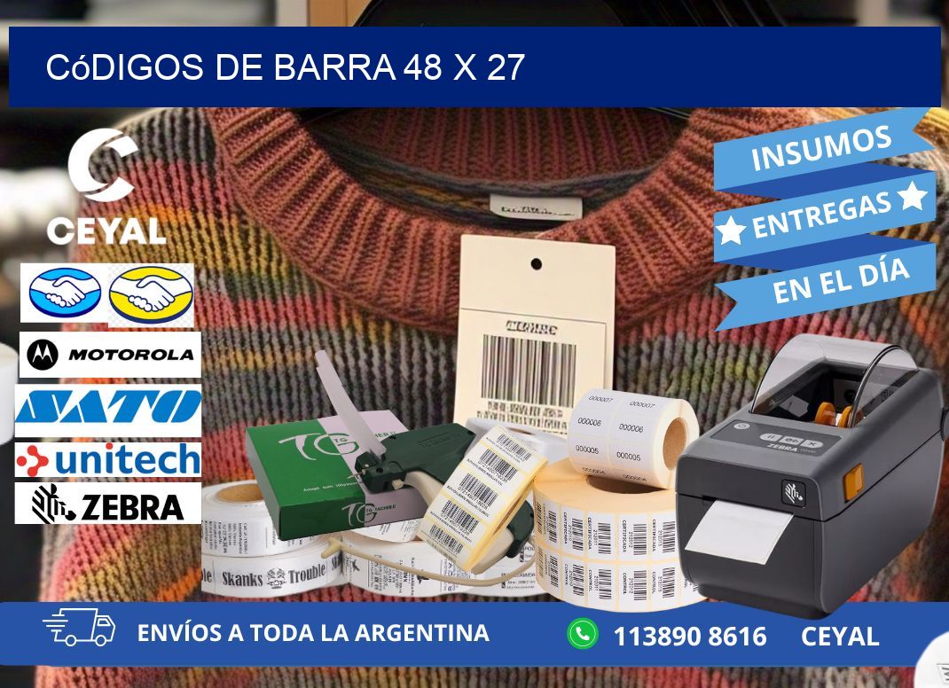 códigos de barra 48 x 27