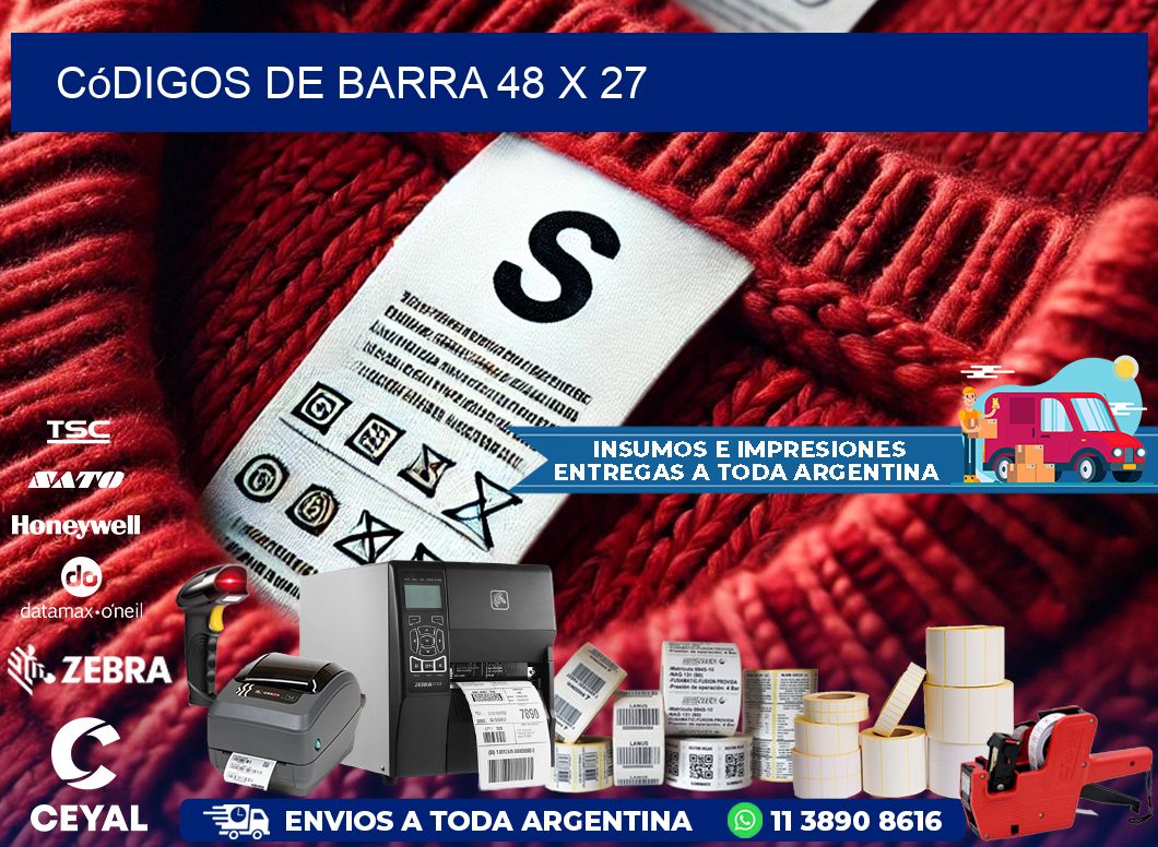 códigos de barra 48 x 27