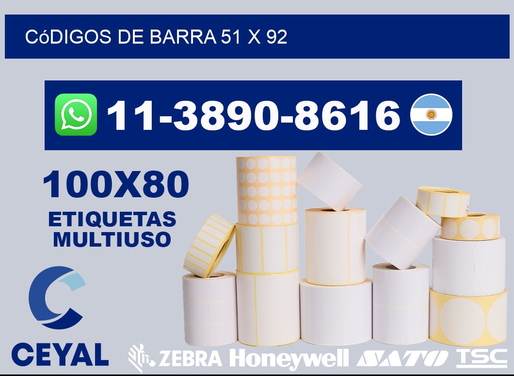 códigos de barra 51 x 92