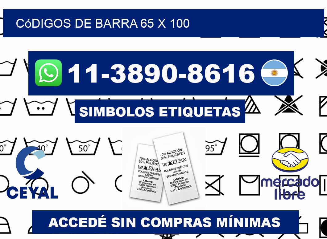 códigos de barra 65 x 100