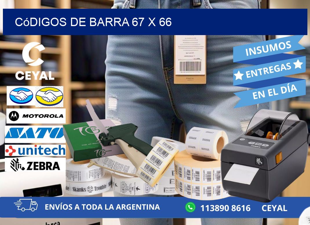 códigos de barra 67 x 66
