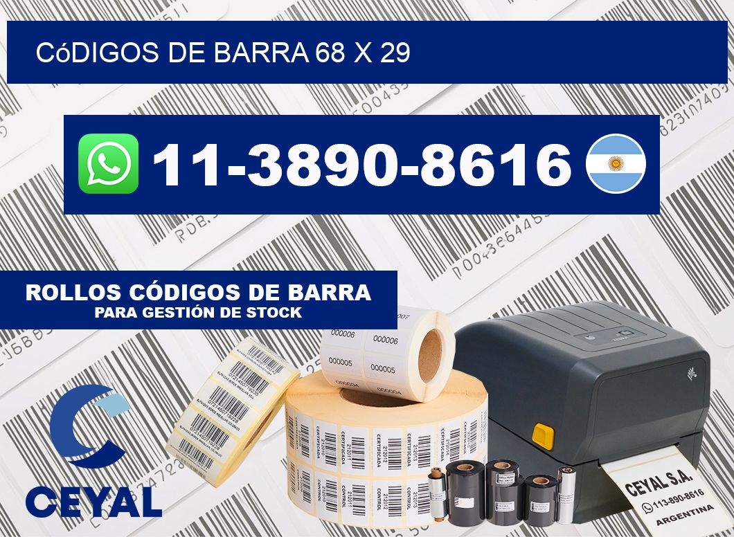 códigos de barra 68 x 29