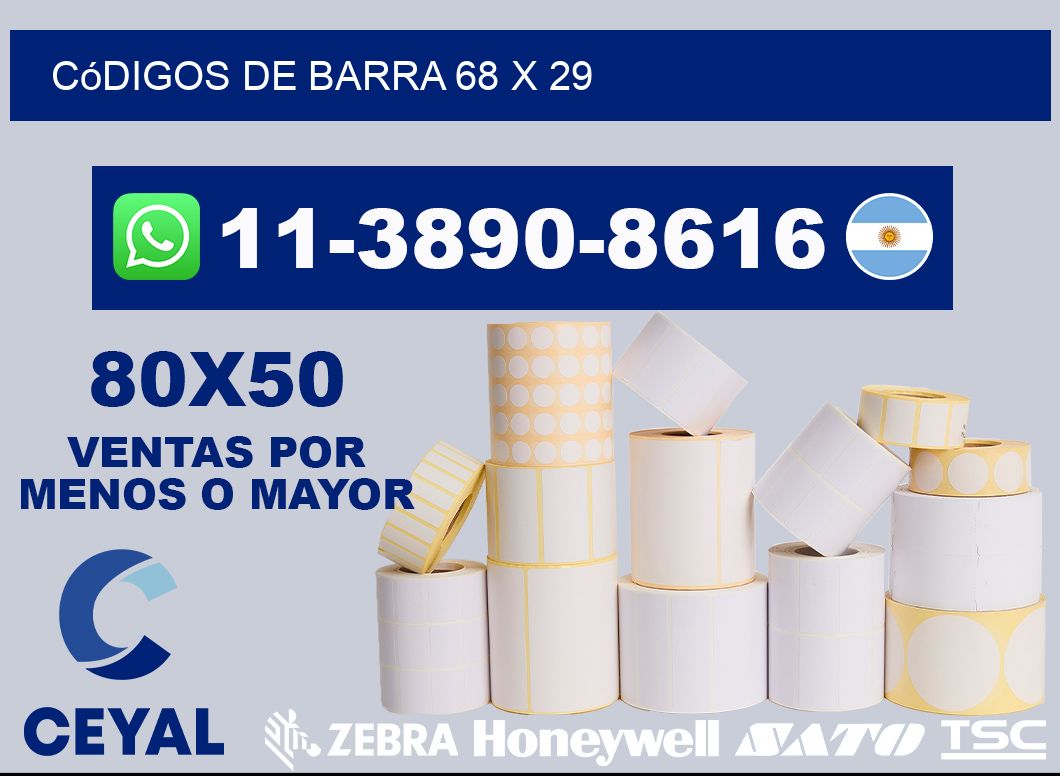 códigos de barra 68 x 29