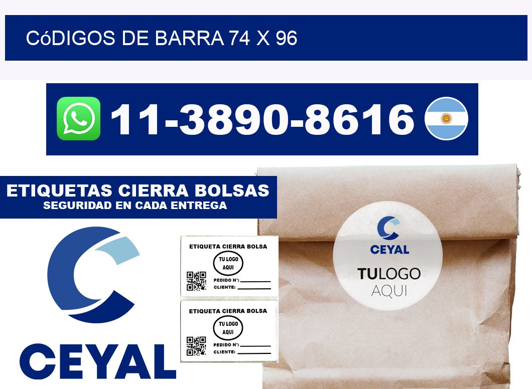 códigos de barra 74 x 96